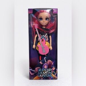 KPOP Demon Hunters Doll Mira Pink Hair Guitar Fashion Doll New in Box